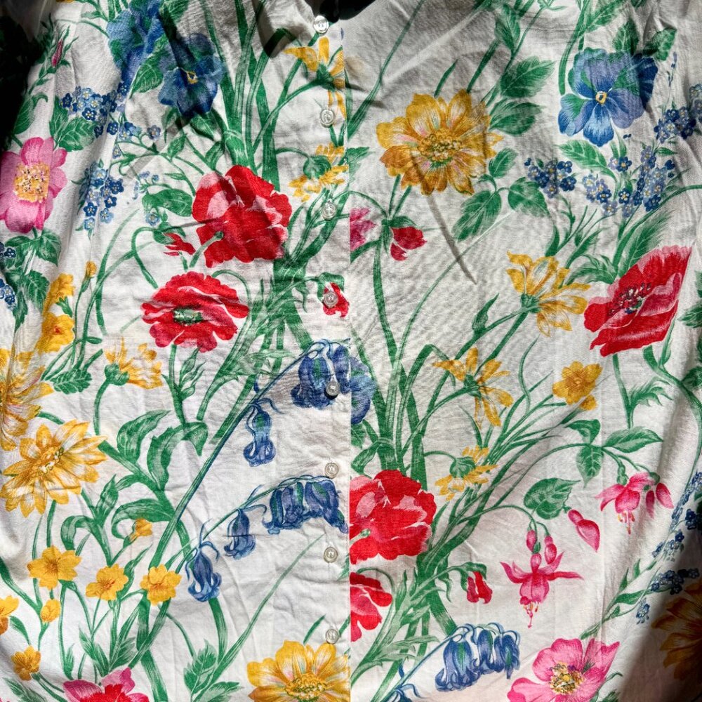 Vintage Floral Halter Sundress Size 4 Petite - Picture 8 of 9